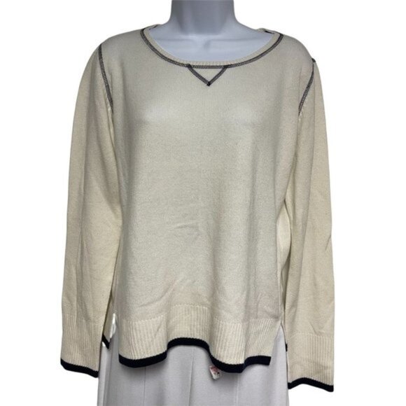 MICHAEL STARS Crewneck Sweater Cashmere Blend Long Sleeve Size 1 - Picture 1 of 13